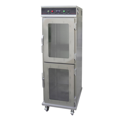 E-DBW-12B-21E Electric Warmer Cart Commercial 2-Glass Door 24 Layers Food Warmer Cart
