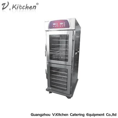 E-DBW-12B-21E Electric Buffet Cart komersial Double Glass Door 24 Layers Food Warmer Cart