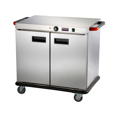 EWC-22 Electric Warmer Cart Untuk Hotel Komersial 2 Pintu 22 Lapisan Keranjang Penghangat Makanan