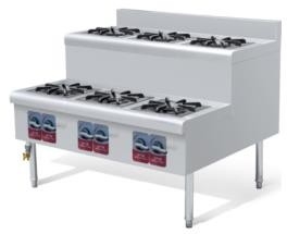 YD6JTBZL Restaurant Chinese Range Cooking Equipment 6 Open Burner With Stationt