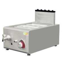 E-RQH-400G Peralatan Dapur Restoran Komersial Meja Gas Lava Stone Grill
