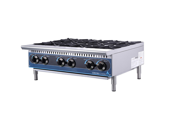 Peralatan Dapur Restoran Komersial Desktop Kompor Gas 24-Inch 4 Pembakar