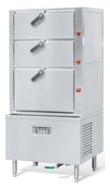 P-SC-3 Gaya Cina Rentang Memasak Rice Steamer Gas 3-Deck Sea Food Steam Cabinet