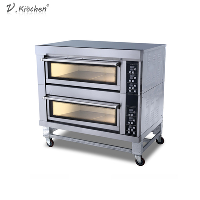 4 Baki Double Deck 13.2kw Mesin Oven Roti Listrik