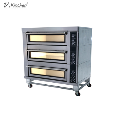 4 Baki Double Deck 13.2kw Mesin Oven Roti Listrik