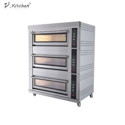 Konveksi Rotary 220 V Pita Roti Pizza Baking Gas Oven