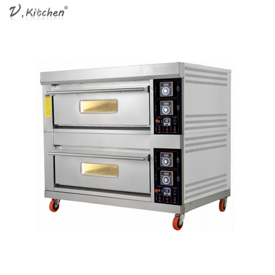 Konveksi Meja Oven Gas Dek Tunggal 60kw Untuk Pizza