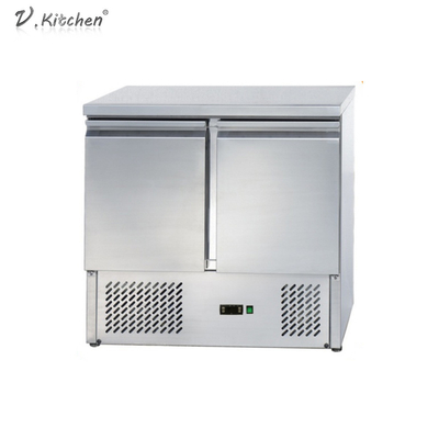 390L Peralatan Pendingin Komersial 3 Pintu Counder Chiller